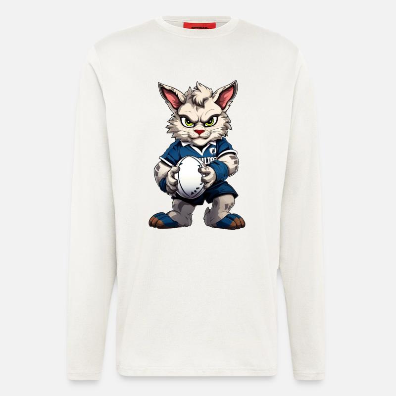 Rugby Cat - Longsleeve - made by SPREAD  - OFF WHITE
