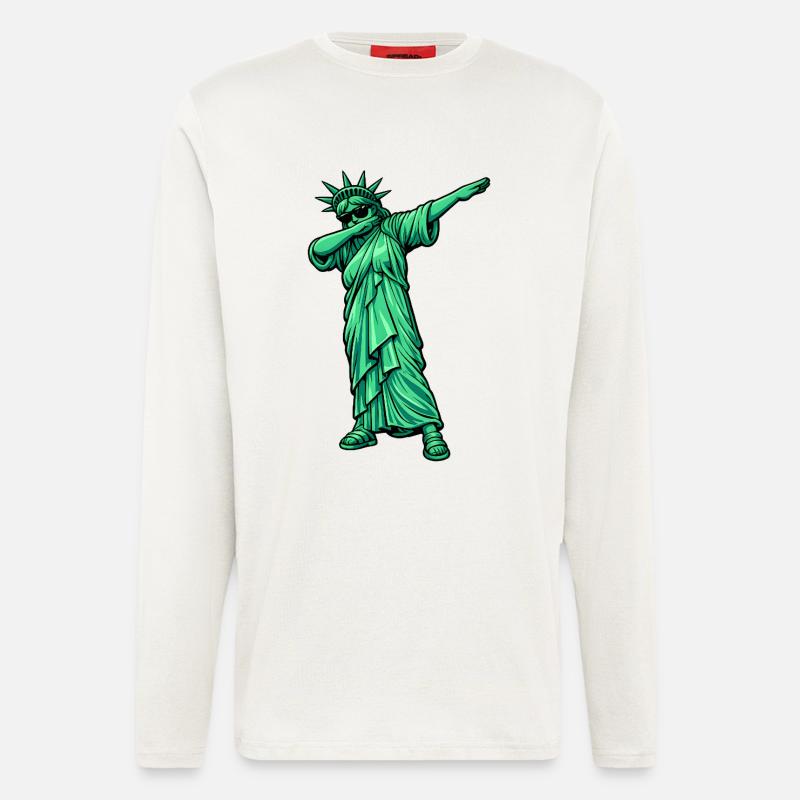 Dabbing Freiheitsstatue - Langarmshirt - made by SPREAD  - OFF WHITE