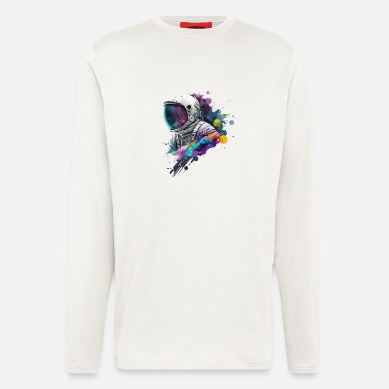 Farb Astronaut - Langarmshirt - made by SPREAD  - OFF WHITE