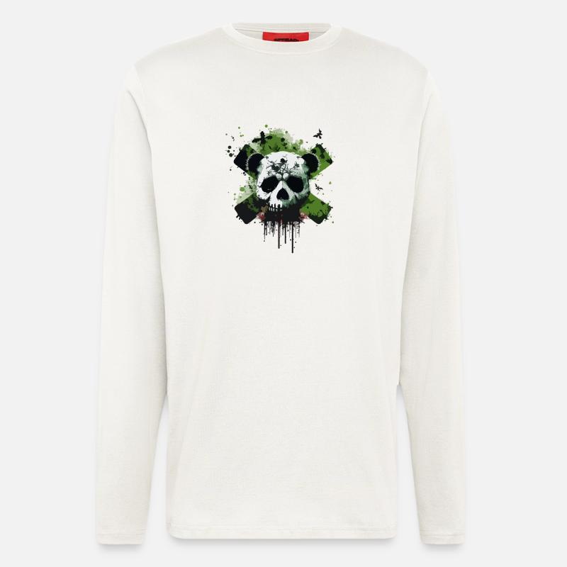 Skull Panda - Langarmshirt - made by SPREAD  - OFF WHITE