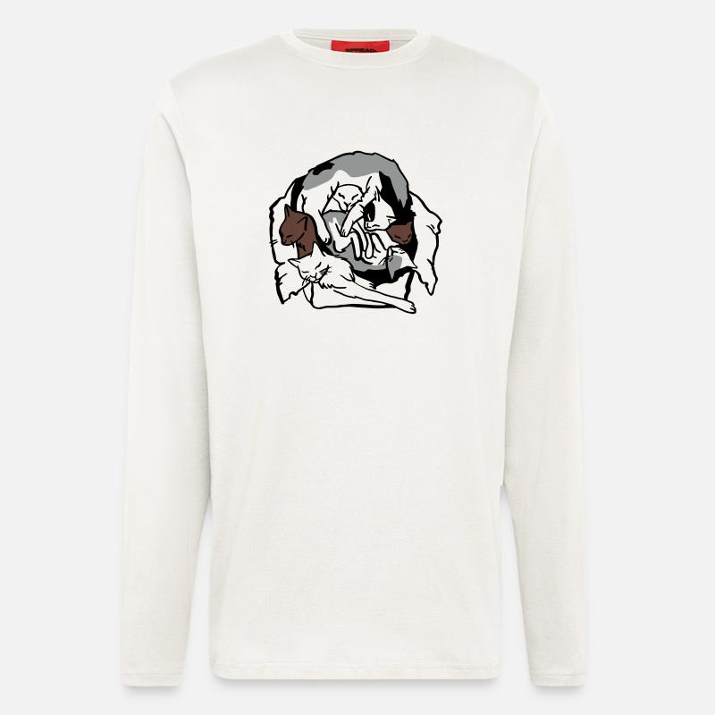 Katzen in Box - Langarmshirt - made by SPREAD  - OFF WHITE