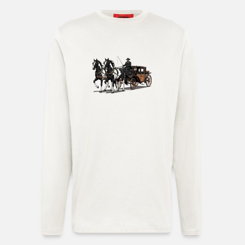 Pferdekutsche - Langarmshirt - made by SPREAD  - OFF WHITE