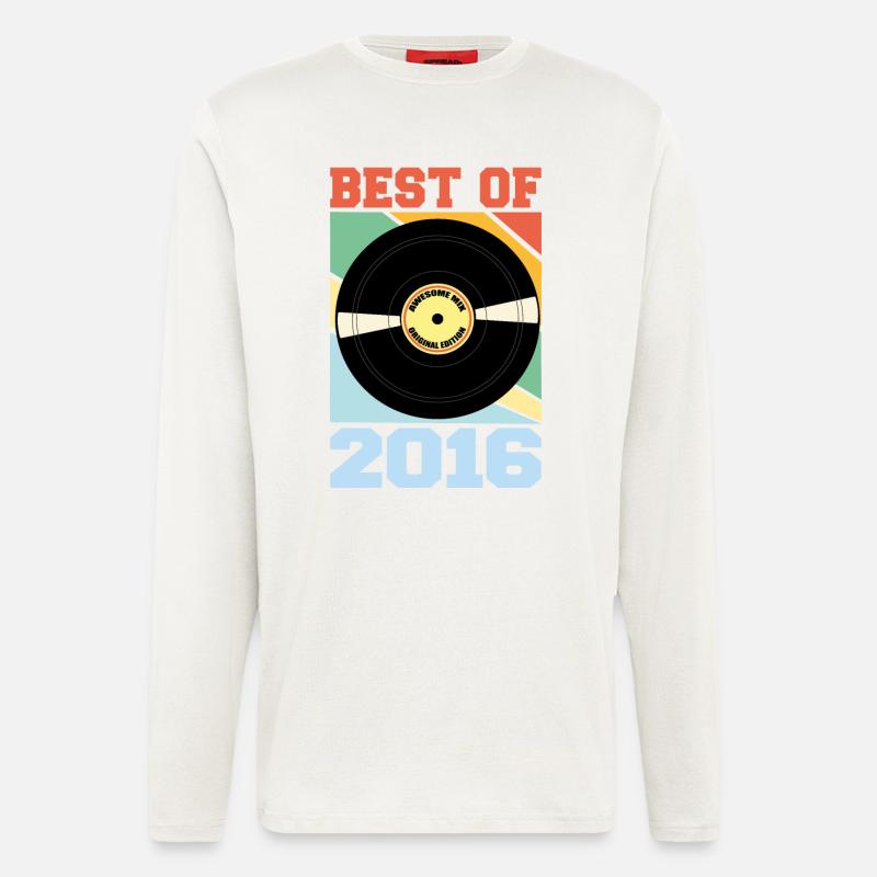 Le meilleur de 2016 - Manches longues bio décontracté fabriqué en UE - OFF WHITE