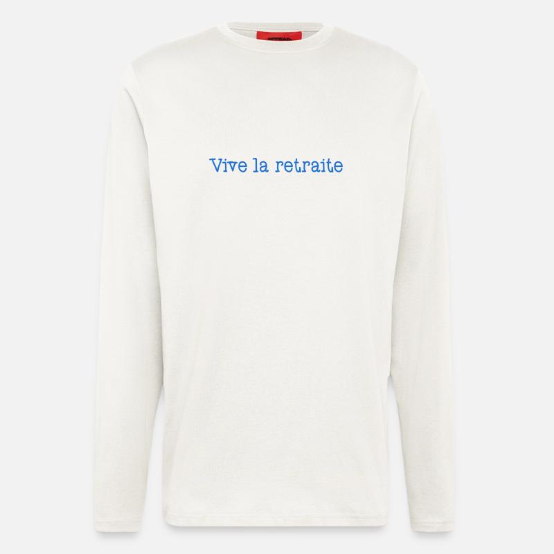 RETRAITE. RETRAITE. RETRAITEE. RETRAITE - Manches longues bio décontracté fabriqué en UE - OFF WHITE