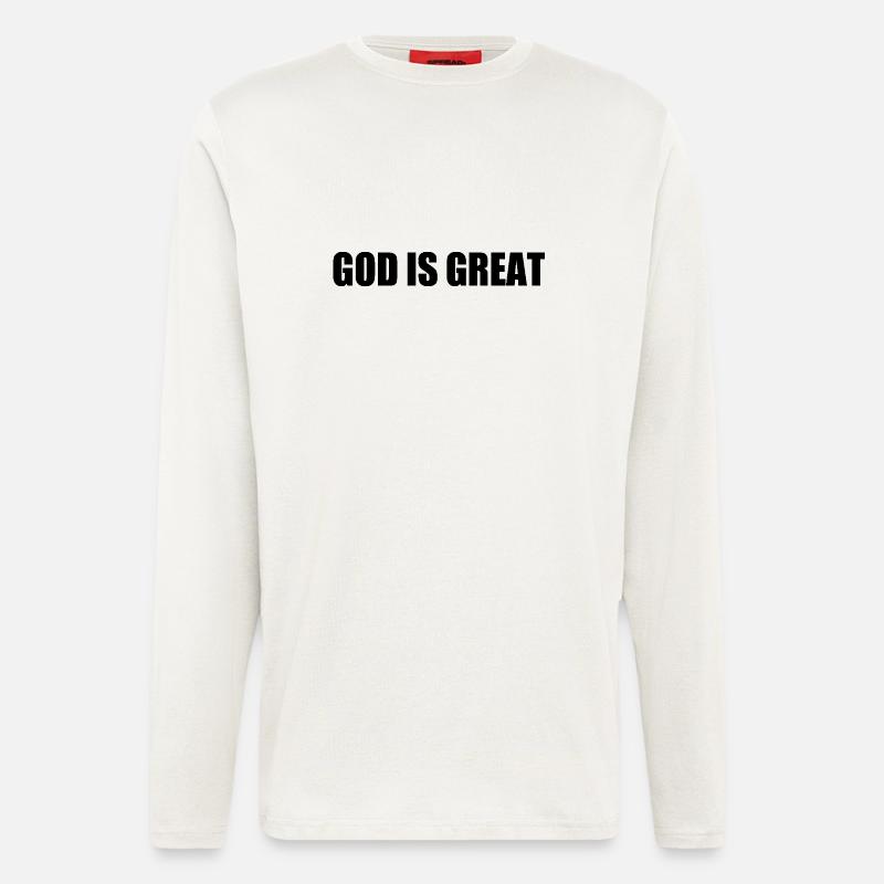 god is great - Langarmshirt - made by SPREAD  - OFF WHITE