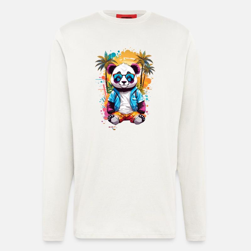 Coole Panda - Langarmshirt - made by SPREAD  - OFF WHITE