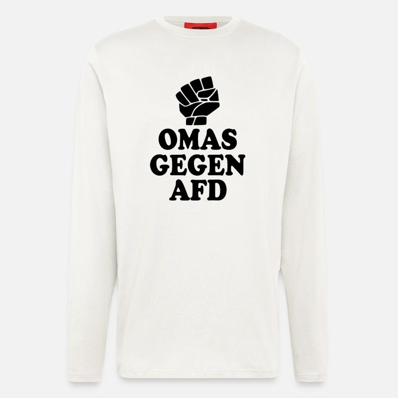 Omas gegen afd - Langarmshirt - made by SPREAD  - OFF WHITE