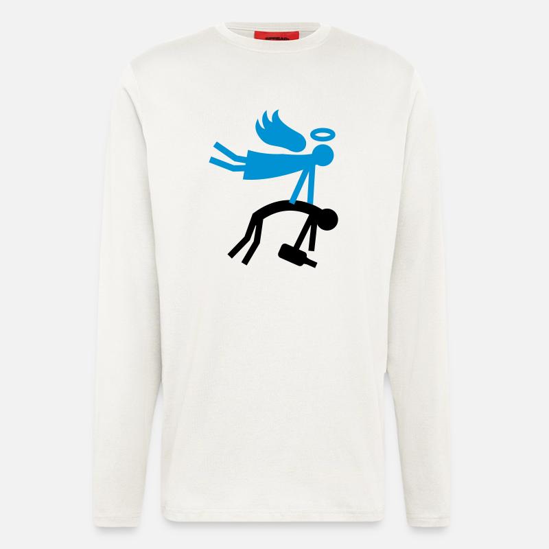 Schutzengel - Besoffen - Langarmshirt - made by SPREAD  - OFF WHITE