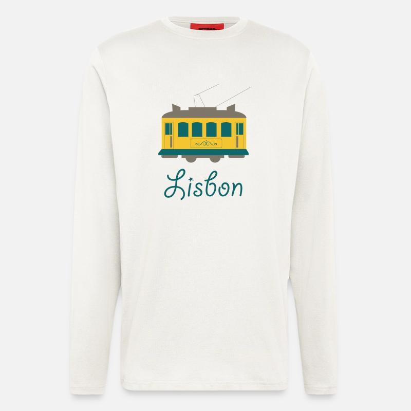 Süßes lissabon Logo Geschenk Idee - Langarmshirt - made by SPREAD  - OFF WHITE