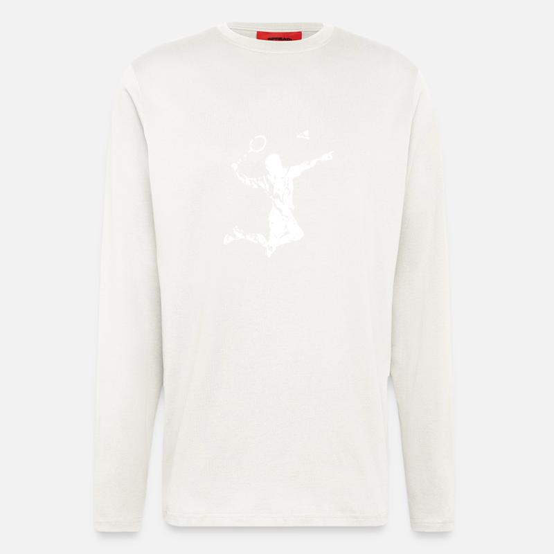 Badminton Shuttlecock Shuttlecock Gift - Longsleeve - made by SPREAD  - OFF WHITE