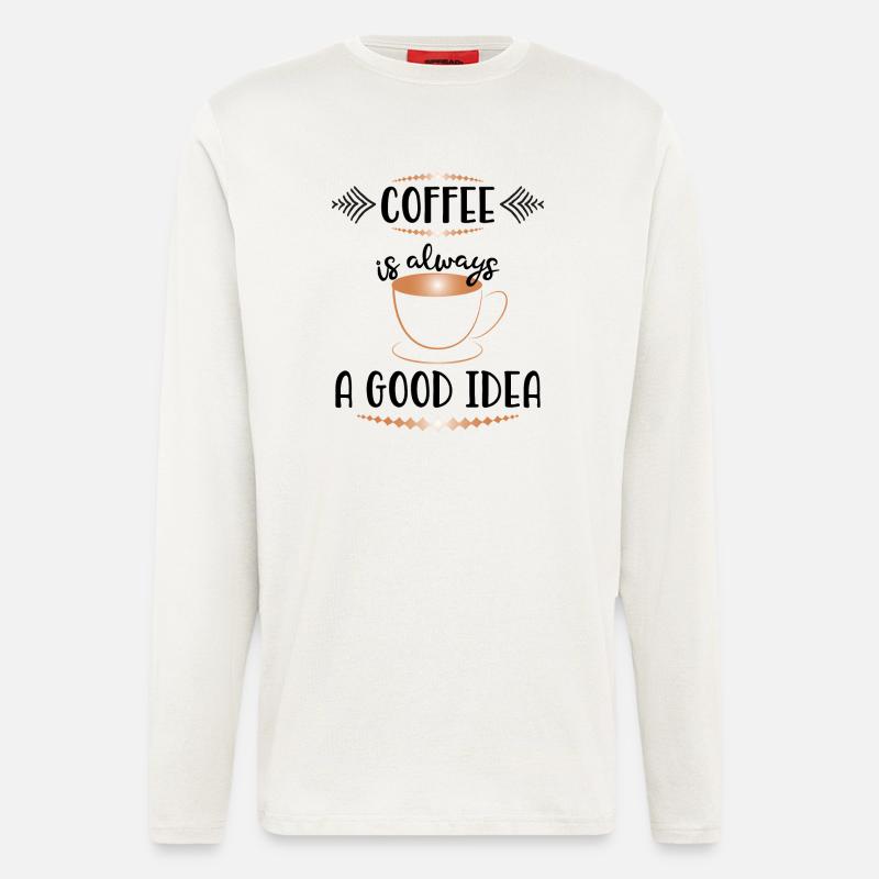 Kaffee - Langarmshirt - made by SPREAD  - OFF WHITE