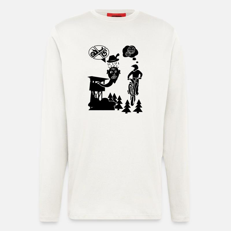 Biker vs. Hunter - Longsleeve - made by SPREAD  - OFF WHITE