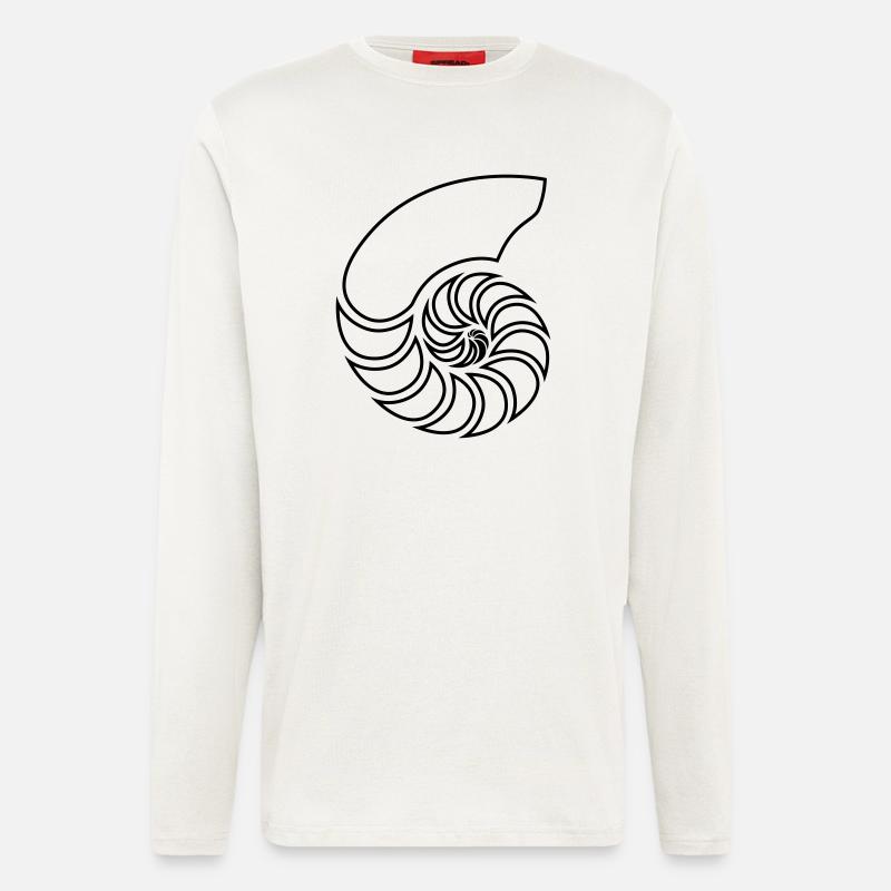 Nautilus Spirale Shell - Langarmshirt - made by SPREAD  - OFF WHITE