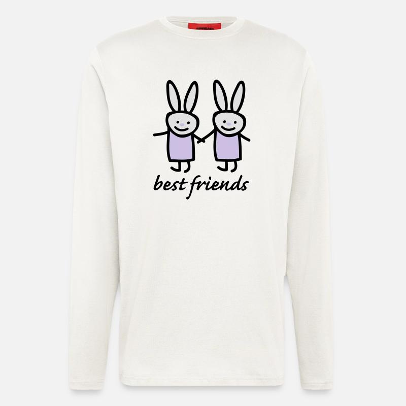 Beste Freunde Hasen - Langarmshirt - made by SPREAD  - OFF WHITE