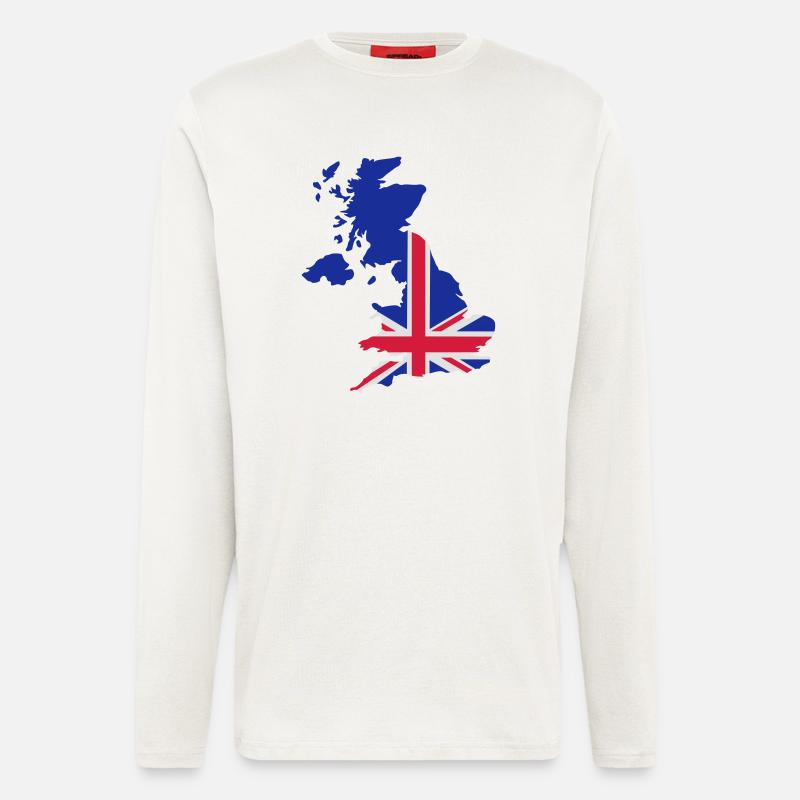 Großbritannien - Langarmshirt - made by SPREAD - OFF WHITE