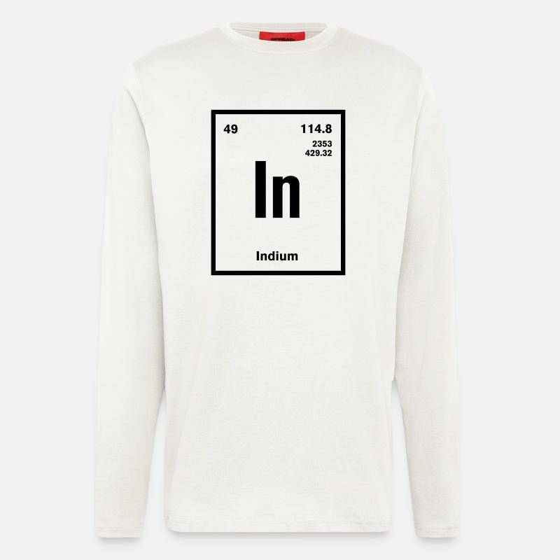 Indium Element im Periodensystem - Langarmshirt - made by SPREAD  - OFF WHITE