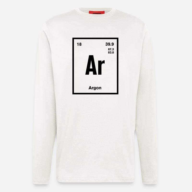 Argon Element im Periodensystem - Langarmshirt - made by SPREAD  - OFF WHITE