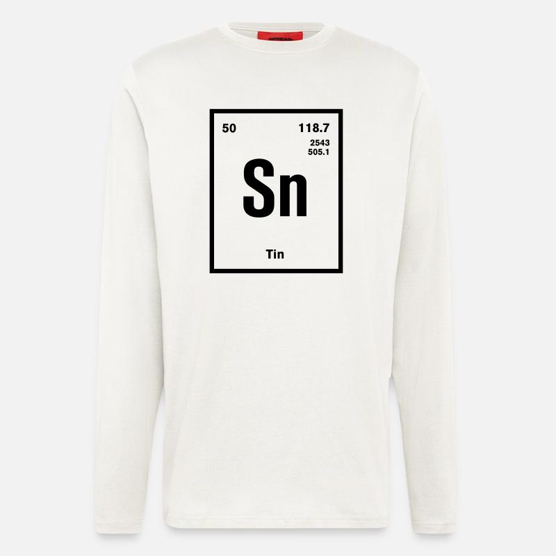 Tin Element im Periodensystem - Langarmshirt - made by SPREAD  - OFF WHITE