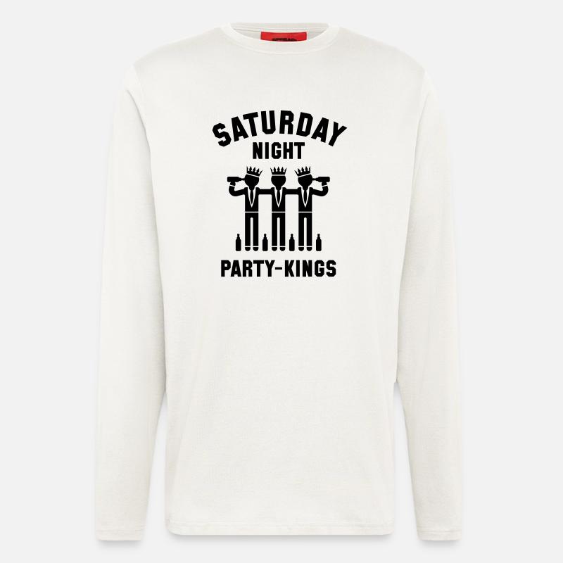 Saturday Night Party-Kings - Langarmshirt - made by SPREAD - OFF WHITE