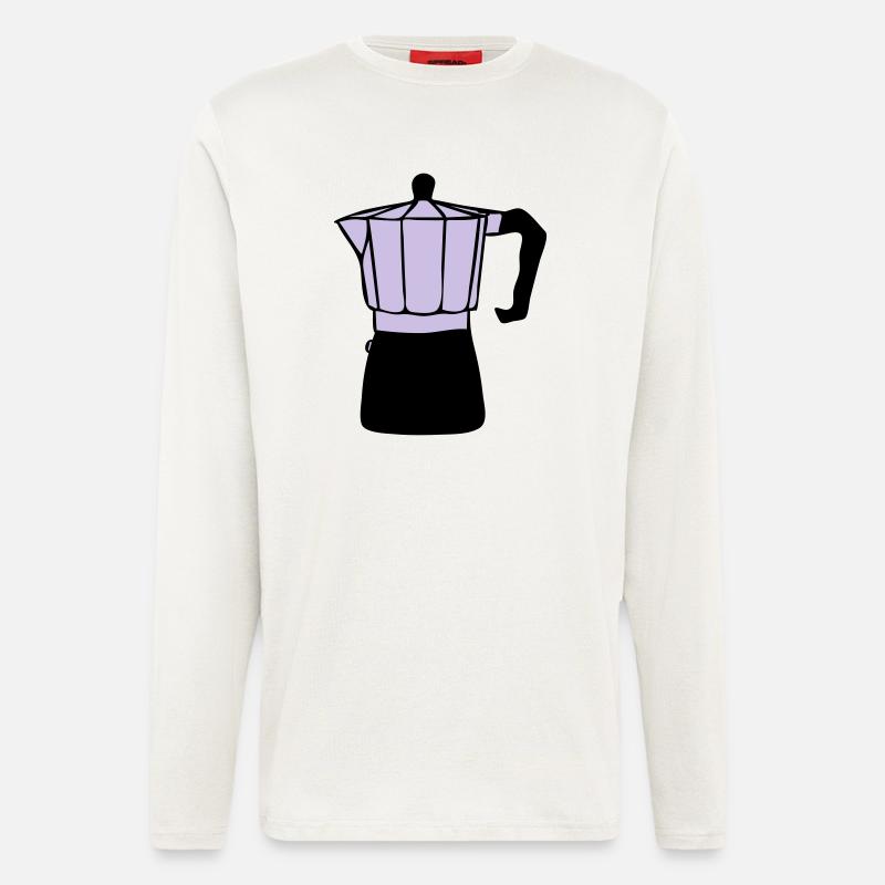 Cafetière - Manches longues bio décontracté fabriqué en UE - OFF WHITE