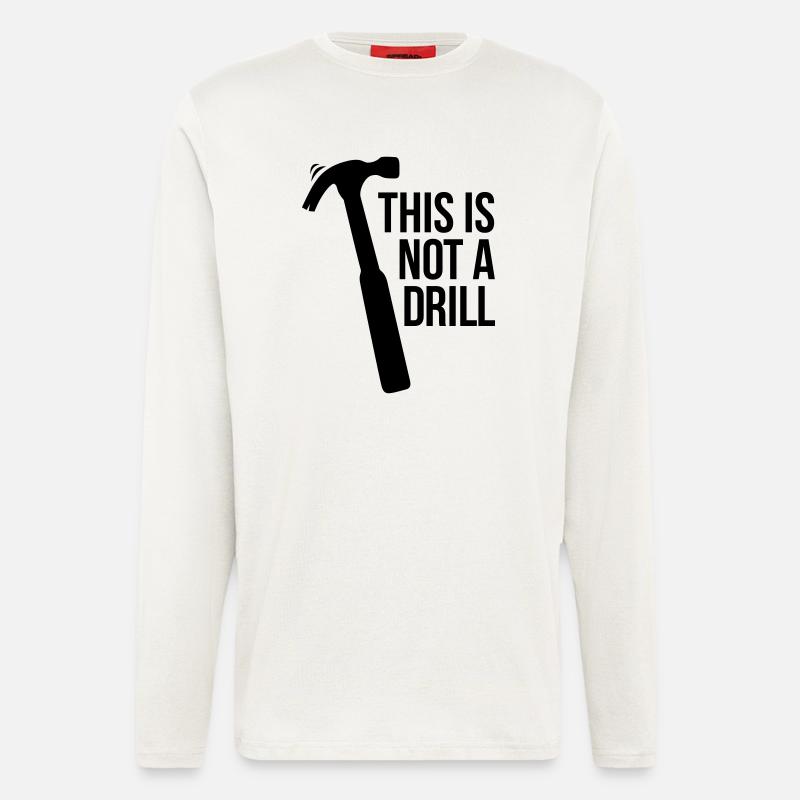 this is not a drill - Longsleeve - made by SPREAD  - OFF WHITE