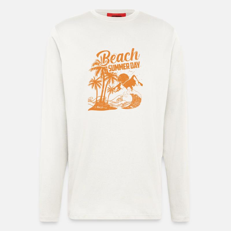 Beach Summer Day 1 - Longsleeve - made by SPREAD  - OFF WHITE