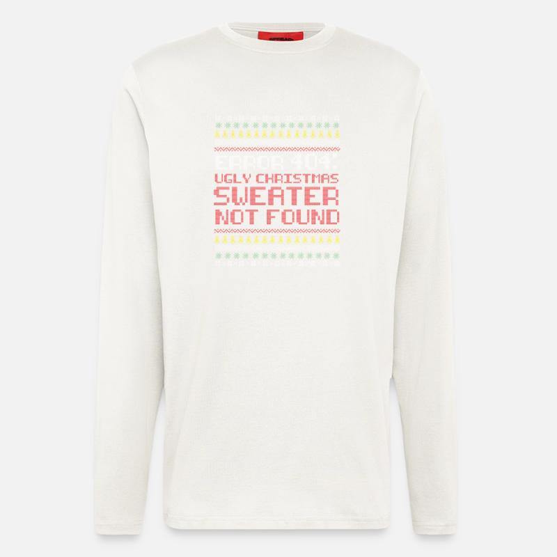 Noël 404 programmeurs / cadeaux - Manches longues bio décontracté fabriqué en UE - OFF WHITE