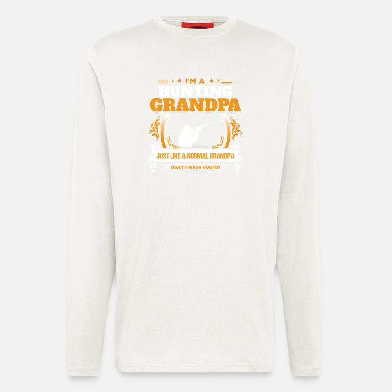 Jagd-Großvater-Hemd-Geschenk-Idee - Langarmshirt - made by SPREAD  - OFF WHITE