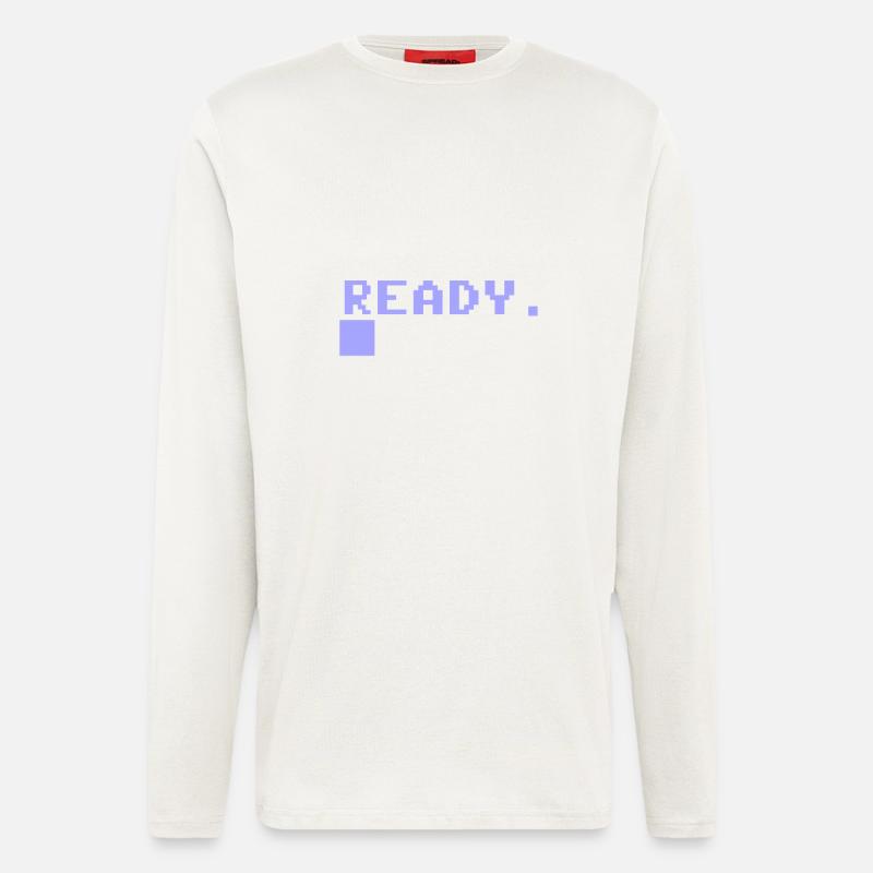 C64 Ready - Langarmshirt - made by SPREAD  - OFF WHITE