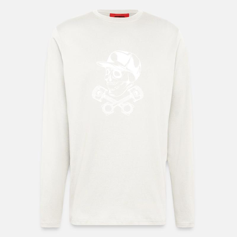 skull piston white - Longsleeve - made by SPREAD  - OFF WHITE