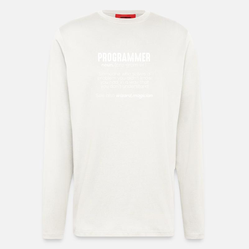 Funny Programmer Meaning - Longsleeve - made by SPREAD  - OFF WHITE