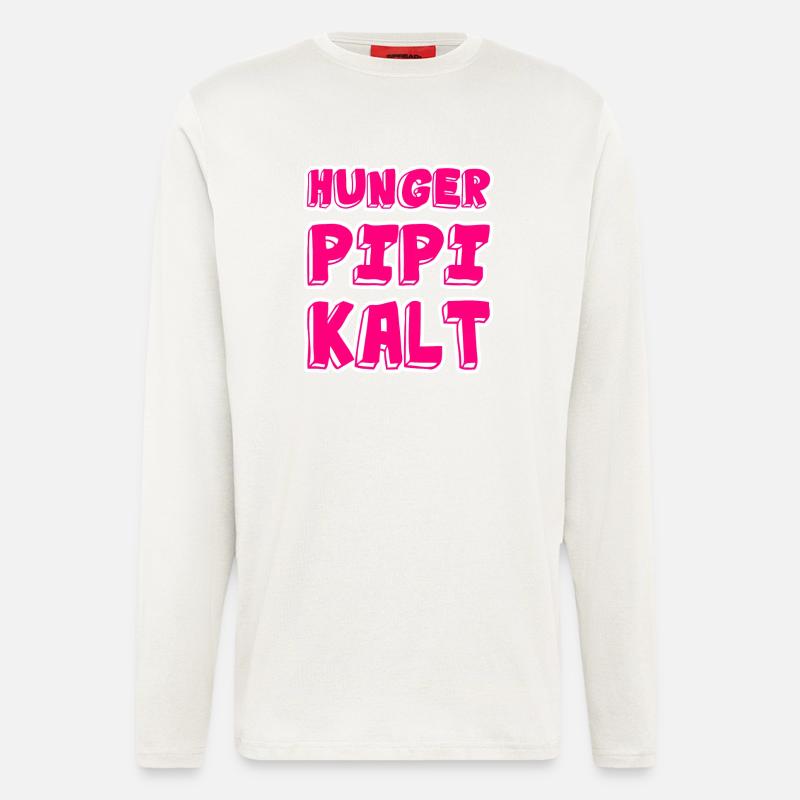 Hunger Pipi Kalt - Langarmshirt - made by SPREAD  - OFF WHITE