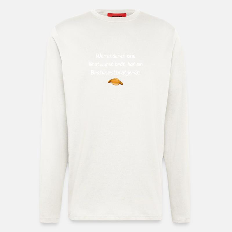 Bratwurstbratgerät Bratwurst Grillen Geschenk - Langarmshirt - made by SPREAD  - OFF WHITE