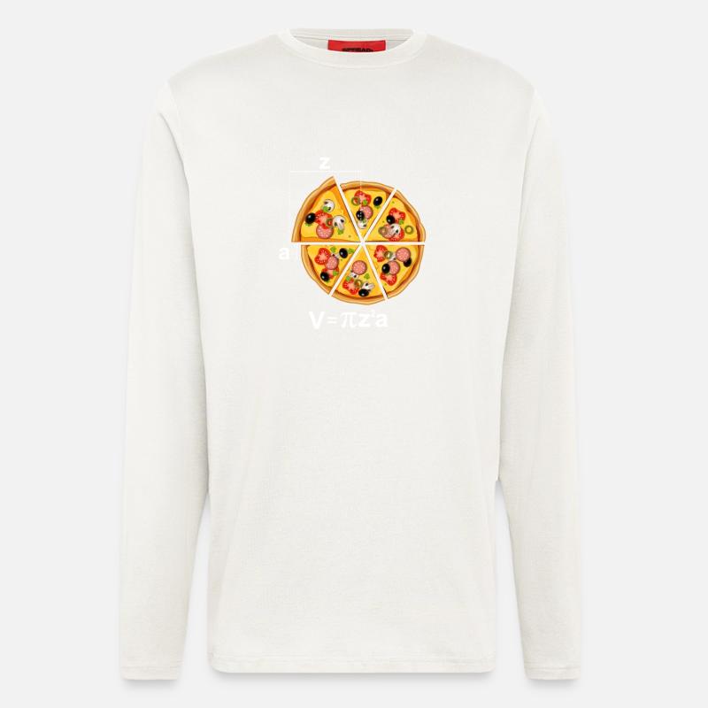 Pizza Motive Math Radius - Longsleeve - made by SPREAD  - OFF WHITE