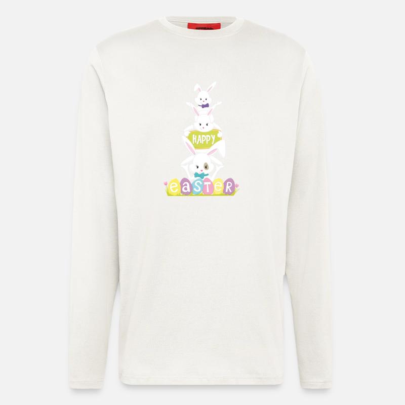 Happy eastern - Langarmshirt - made by SPREAD  - OFF WHITE