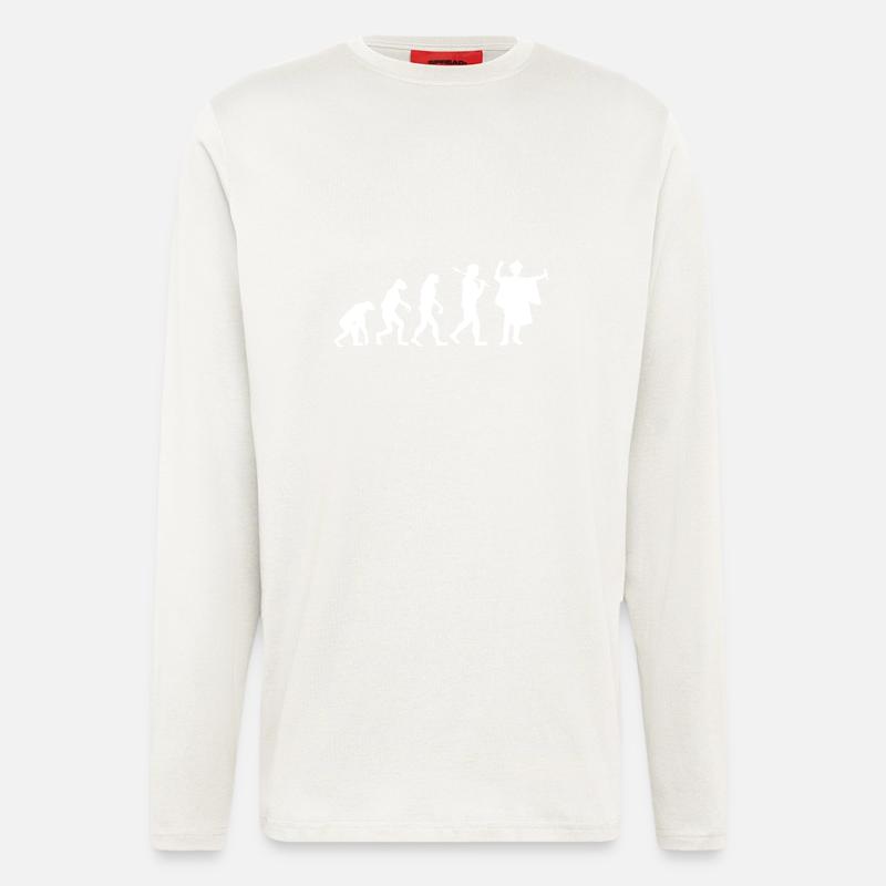 Graduierung - Evolution - Geschenk - Langarmshirt - made by SPREAD  - OFF WHITE