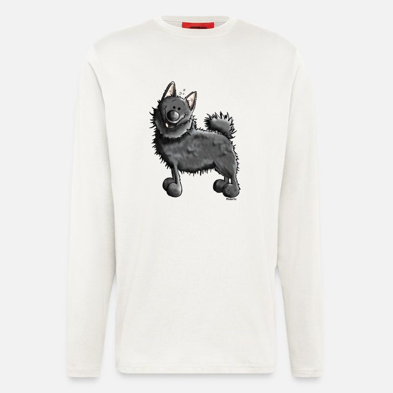 Lustiger Schipperke - Hund - Langarmshirt - made by SPREAD  - OFF WHITE