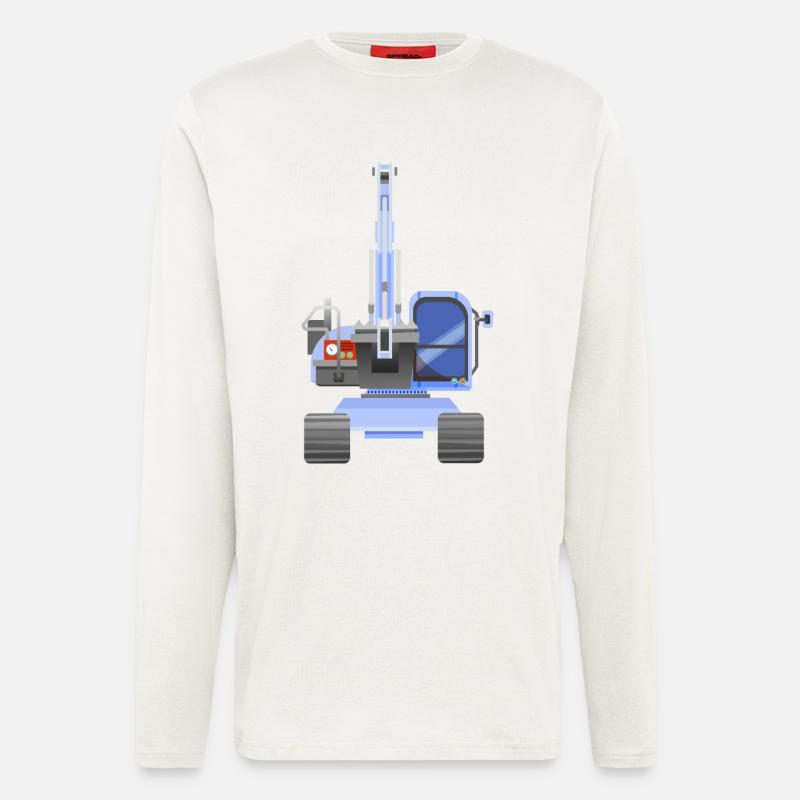 Blauer Bagger - Langarmshirt - made by SPREAD  - OFF WHITE