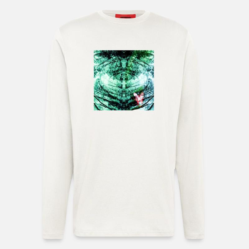 Forest Reflection Teal Butterfly - Longsleeve - made by SPREAD  - OFF WHITE