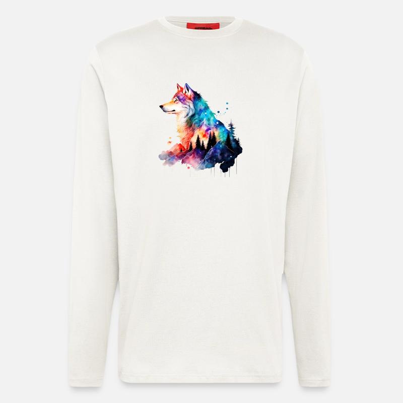 Wolf - Langarmshirt - made by SPREAD - OFF WHITE