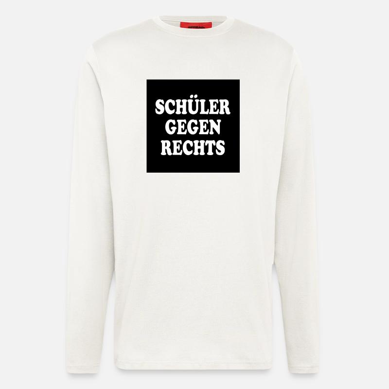 Schüler gegen rechts - Langarmshirt - made by SPREAD  - OFF WHITE