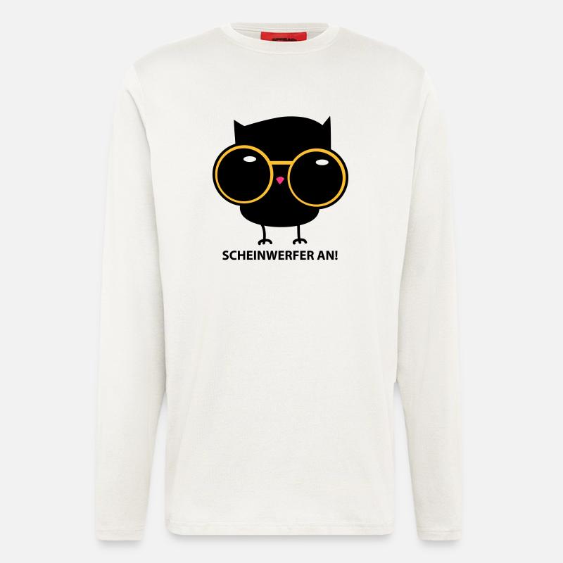 Eule mit Brille (b) - Langarmshirt - made by SPREAD  - OFF WHITE