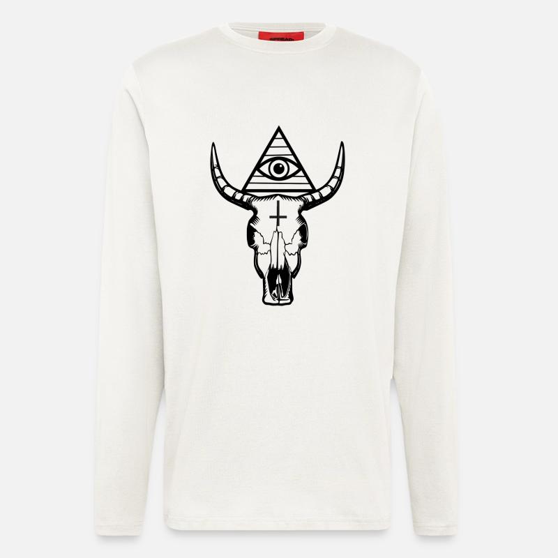 Ram Schädel - Langarmshirt - made by SPREAD  - OFF WHITE