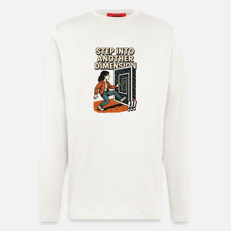 Step into another Dimension - Langarmshirt - made by SPREAD - OFF WHITE