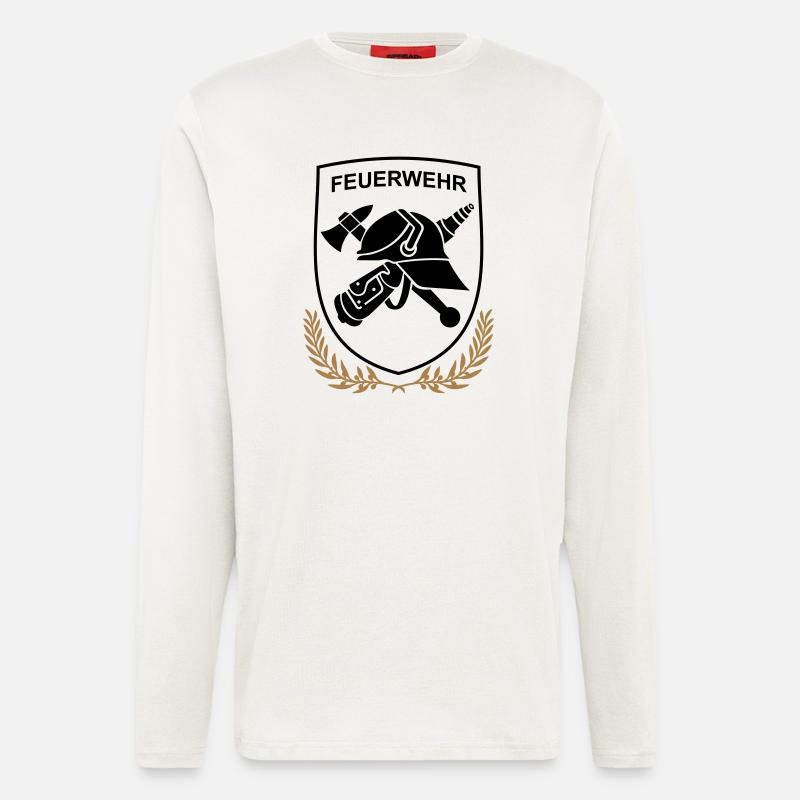 Feuerwehr Logo Wappenform - Langarmshirt - made by SPREAD  - OFF WHITE