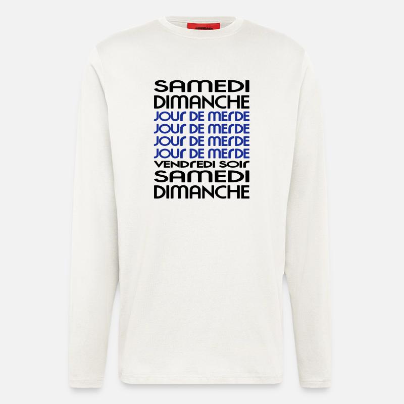 Woche - Woche - Scheiße Day (2c) - Langarmshirt - made by SPREAD - OFF WHITE