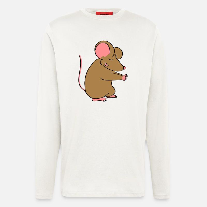 Mäusepaar Teil 2 - Langarmshirt - made by SPREAD  - OFF WHITE