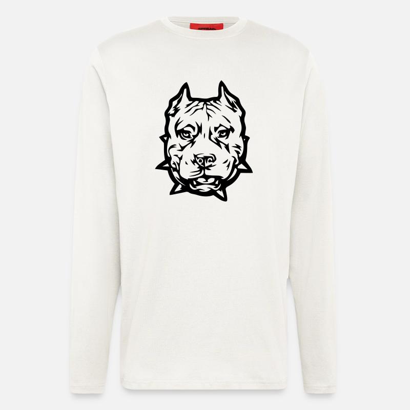 pitbull_1 - Langarmshirt - made by SPREAD  - OFF WHITE
