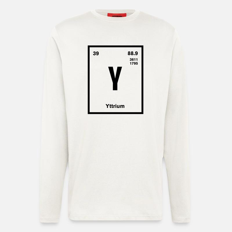 Yttrium Element im Periodensystem - Langarmshirt - made by SPREAD  - OFF WHITE