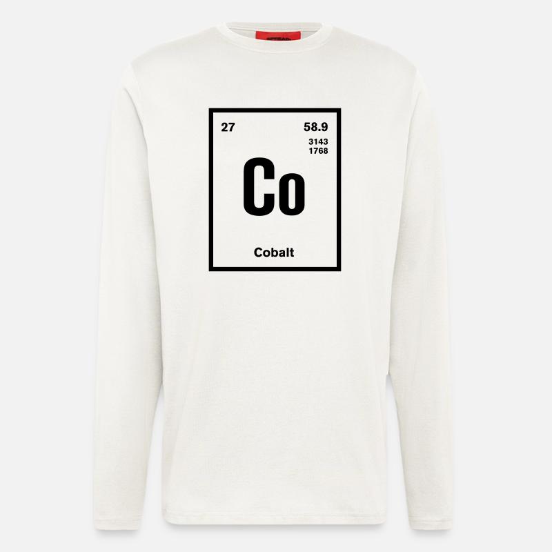 Cobalt Element im Periodensystem - Langarmshirt - made by SPREAD  - OFF WHITE